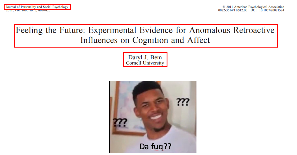 Daryl&rsquo;s Bem &ldquo;Feeling the Future&rdquo;